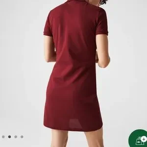 ★LACOSTE★ Women's flared short sleeve shirt dress burgundy Lacoste | Dresses | Lacoste Nwot Burgundy Polo Shirt Dress
